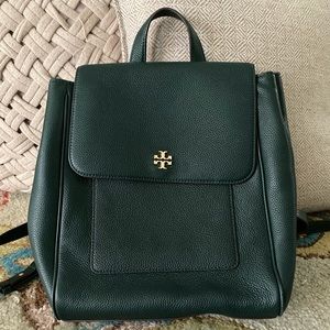 Tory Burch green backpack